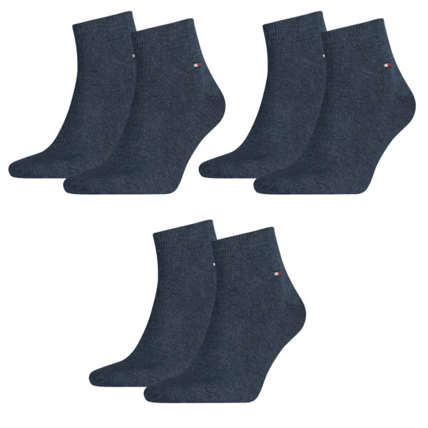 TOMMY HILFIGER Herren Quarter Socken Business Sneaker Socken 6 Paar