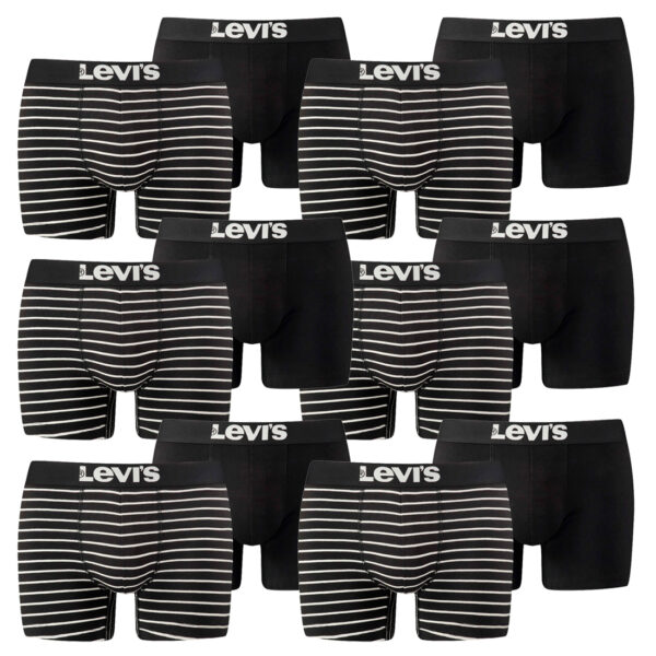 12er Pack Levis Men Vintage Stripe YD B Boxer Brief Boxershorts Unterhose Pant U...