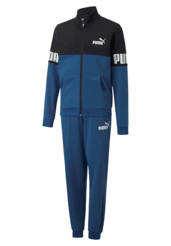 Puma Power Poly Suit B Kinder Unisex Trainingsanzug Sportanzug 670115 17 Blau