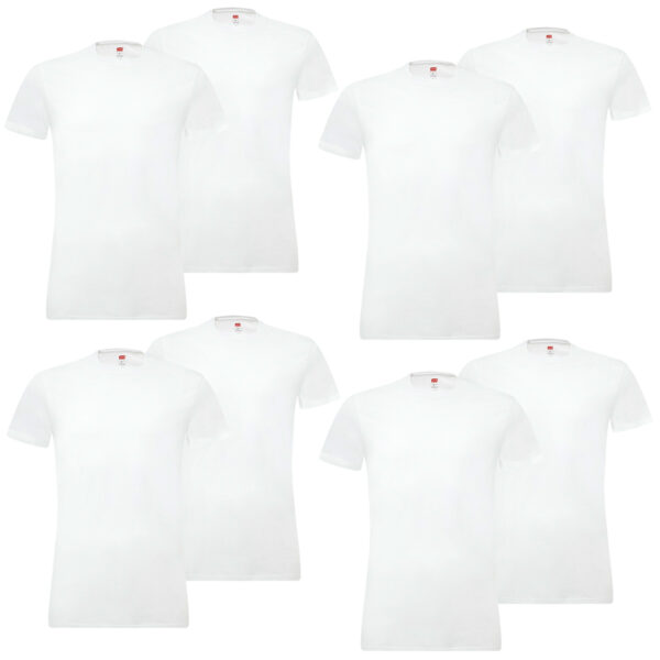 8 er Pack Levis 200SF Crew T-Shirt Men Herren Unterhemd Rundhals