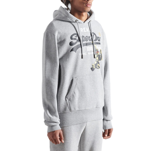 Superdry Herren Vintage Logo Hoodie Mit NYC-Fotoprint M2010433B grau