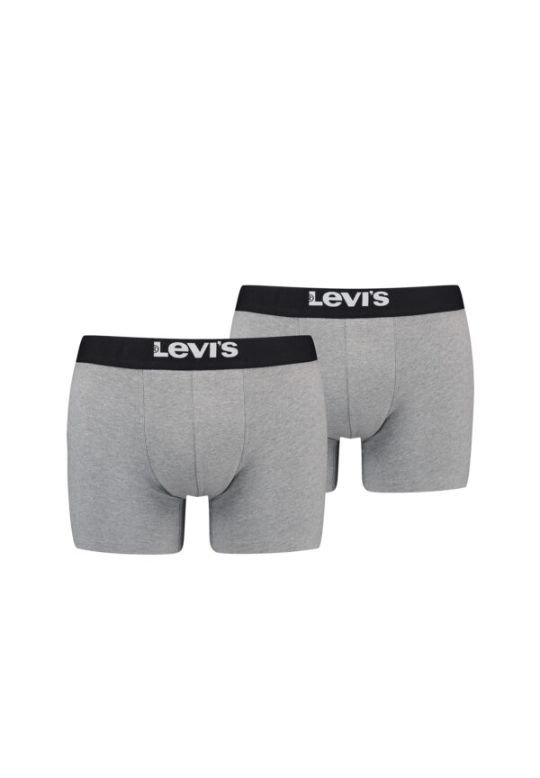 Levi's Solid Herren Boxershorts Unterwäsche aus Bio-Baumwolle im 2er Pack