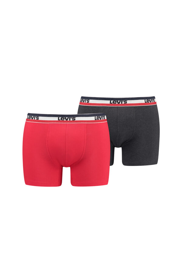 Levi's Sportswear Logo Herren Boxershorts Unterwäsche aus Bio-Baumwolle im 2er P...