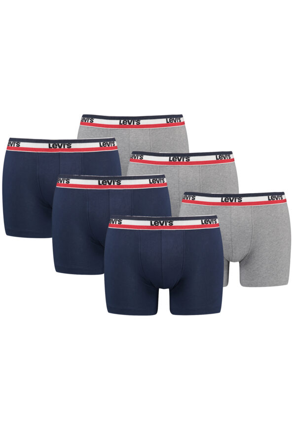 Levi's Sportswear Logo Herren Boxershorts Unterwäsche aus Bio-Baumwolle im 6er P...