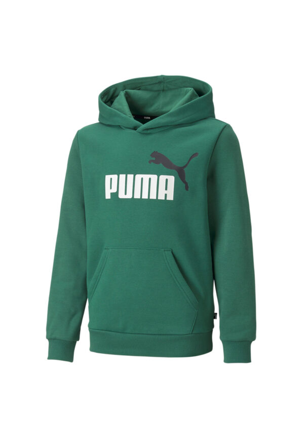 PUMA Ess+ 2 COL BIG LOGO HOODIE FL B Kinder Sweatshirt Kapuzenpullover grün 5869...