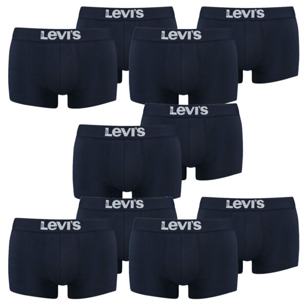 10er Pack Levis Men Solid Basic Trunk Boxershorts Unterhose Pant Unterwäsche