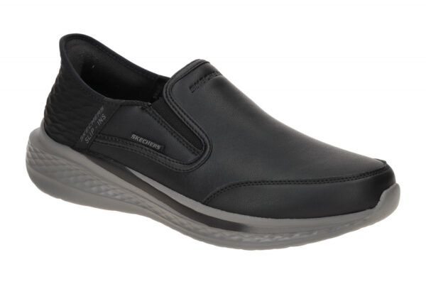 Skechers SLADE 205237 BLK schwarz - Slipper f?r Herren