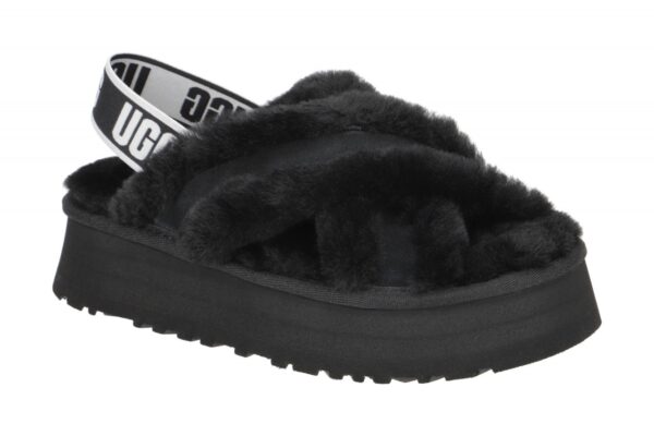 UGG DISCO CROSS SLIDE 1121550 BLK schwarz - Riemchen Sandale f?r Damen