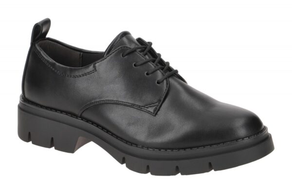 Tamaris 1-23302-41 Schuhe schwarz matt Schn?rer