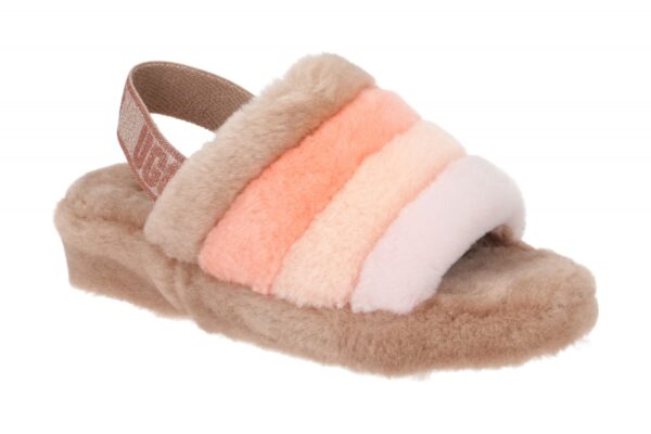 UGG FLUFF YEAH SLIDE 1122990 BWMT braun - Riemchen Sandale f?r Damen