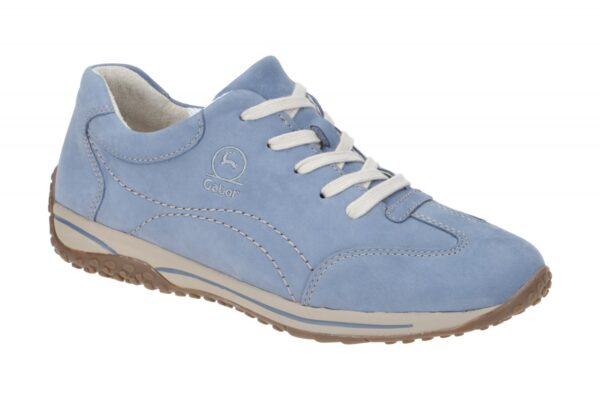 Gabor 46.385.16 hell-blau - bequeme Halbschuhe f?r Damen