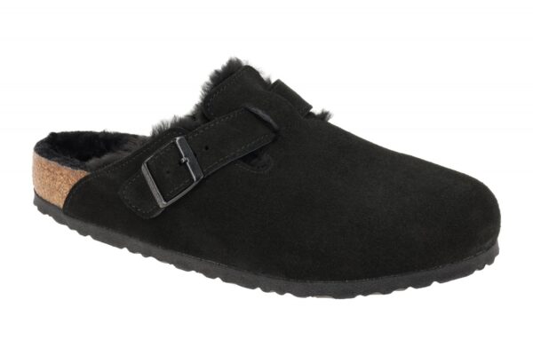 Birkenstock BOSTON VL SHEARLING 259881 schwarz - UNISEX Damen- und Herrenschuhe