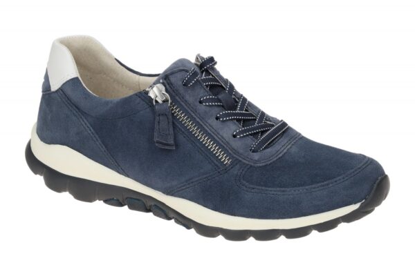 Gabor ROLLINGSOFT 46.968.26 hell-blau - bequeme Halbschuhe f?r Damen