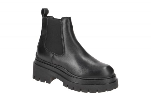 Tamaris Plateau Stiefelette schwarz Glattleder 25462