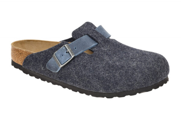 Birkenstock BOSTON BS 1028279 blau - bequeme Pantoletten f?r Herren