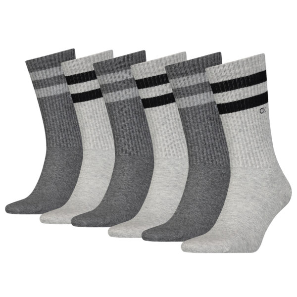 6 Paar Calvin Klein Stripes Herren Sportsocken Tennissocken