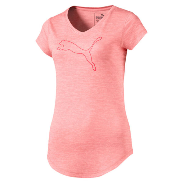 PUMA Damen Heather Cat Tee T-Shirt Trainingsshirt Laufshirt 516410 06 Soft Fluo ...