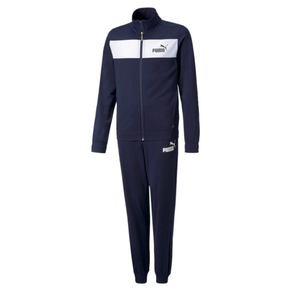 Puma Poly Suit cl B Kinder Unisex Trainingsanzug Sportanzug 589371 06 Dunkelblau...