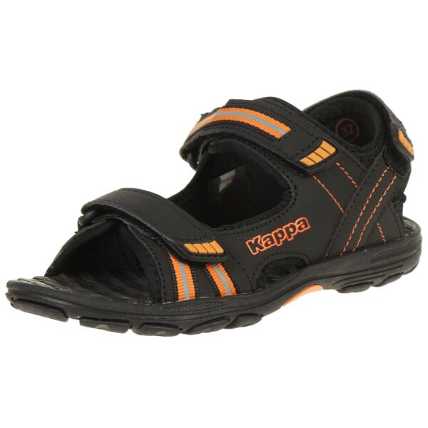 Kappa Unisex-Kinder Kids Riemchensandalen 260685K black/orange