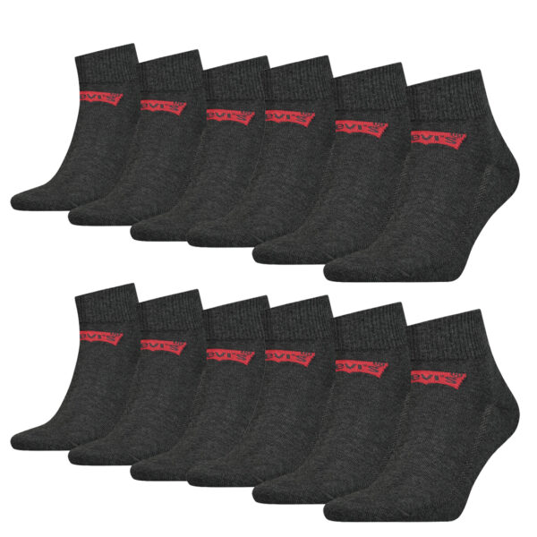 12 Paar Levis 168SF Mid Cut Unisex Socken Sneakersocken Strümpfe 903051001