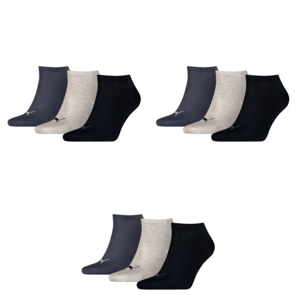 9 Paar Puma Sneaker Invisible Socken Gr. 35 - 49 Unisex für Damen Herren Füßling...