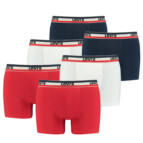 6er Pack Herren Levis SPRTSWR LOGO BOXER BRIEF Boxershorts Unterwäsche Pants