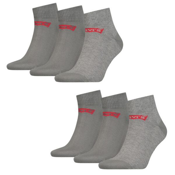 6 Paar Levis 168SF Mid Cut Unisex Socken Sneakersocken Strümpfe 903051001