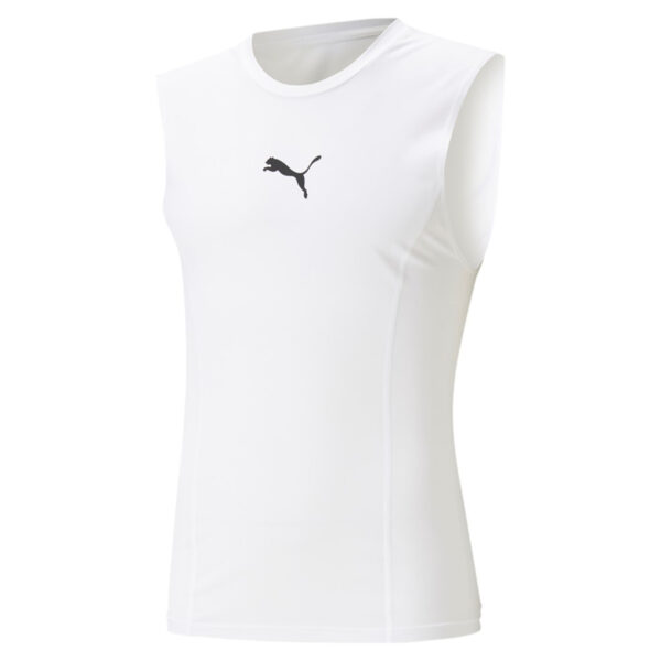 PUMA BBall Compression Sleeveless Basketball Shirt Herren Sport Shirt 605082 Wei...