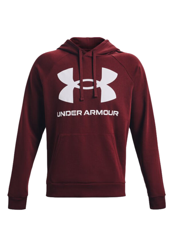 Under Armour Rival Fleece Big Logo Hoodie Herren Sweatshirt 1357093 690 rot