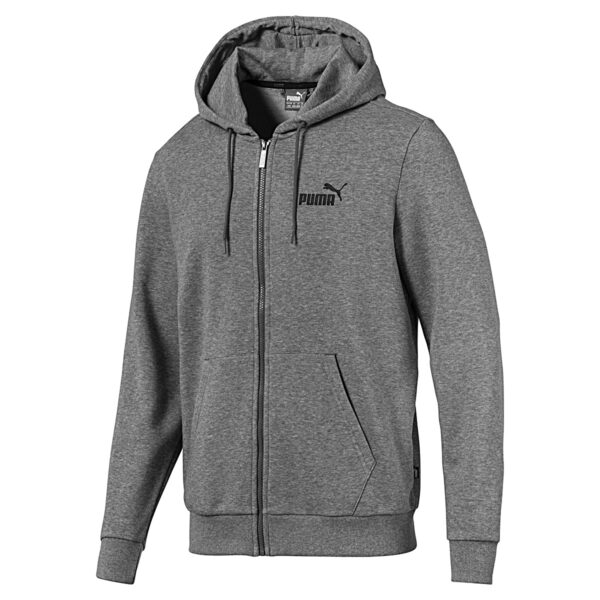 PUMA ESS FZ Hoody TR Herren Sweatshirt Kapuzenpullover Full Zip grau 851767 03