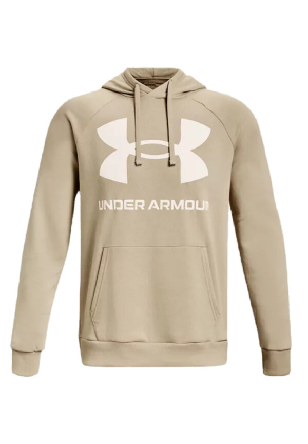 Under Armour Rival Fleece Big Logo Hoodie Herren Sweatshirt 1357093 290 khaki