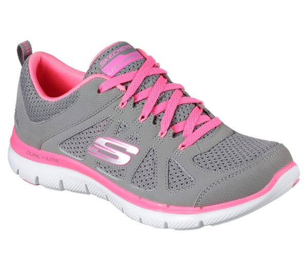 Skechers Sport Womens FLEX APPEAL 2.0 SIMPLISTIC Sneakers Damen Schuhe Grau