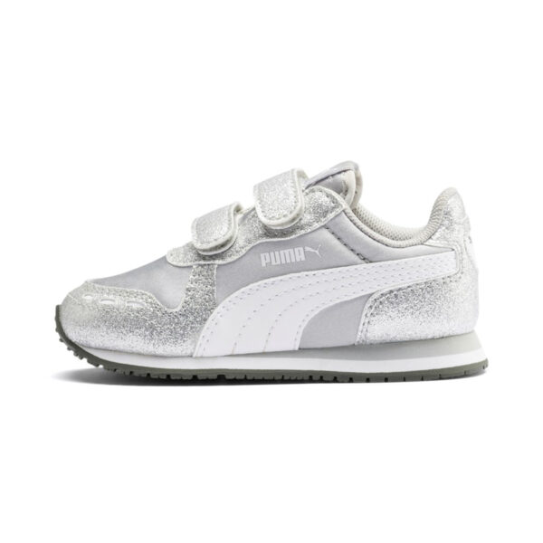 PUMA Cabana Racer Glitz V PS Inf Sneaker Schuhe Baby Mädchen Silber 370986 01