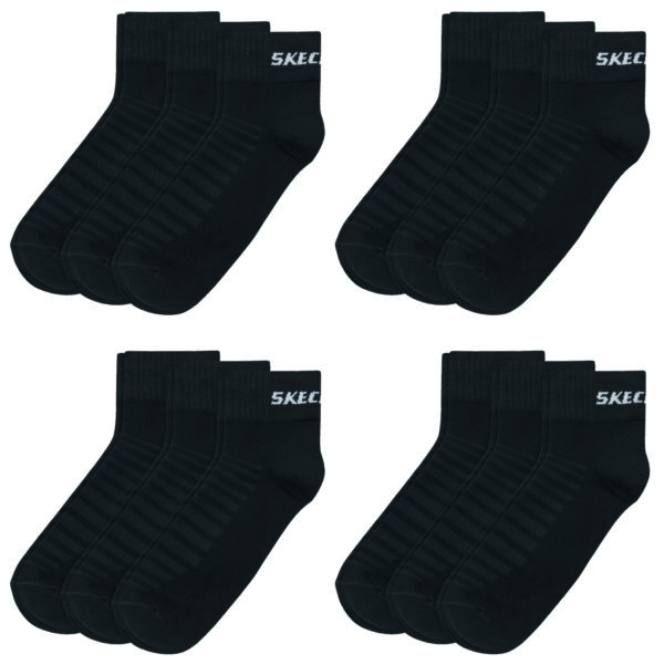 12 Paar Skechers Unisex Quarter Socken SK42017