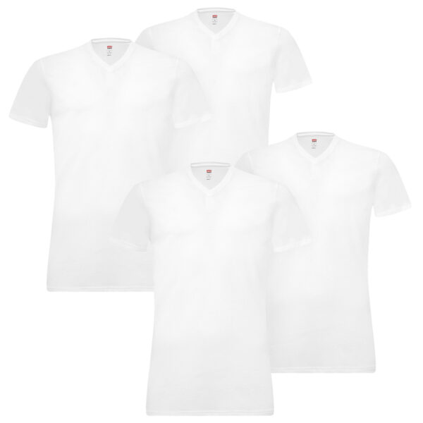 4 er Pack Levis V-Neck T-Shirt Men Herren Unterhemd V-Ausschnitt