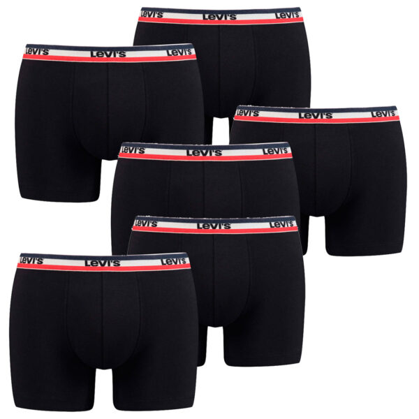 6er Pack Herren Levis SPRTSWR LOGO BOXER BRIEF Boxershorts Unterwäsche Pants