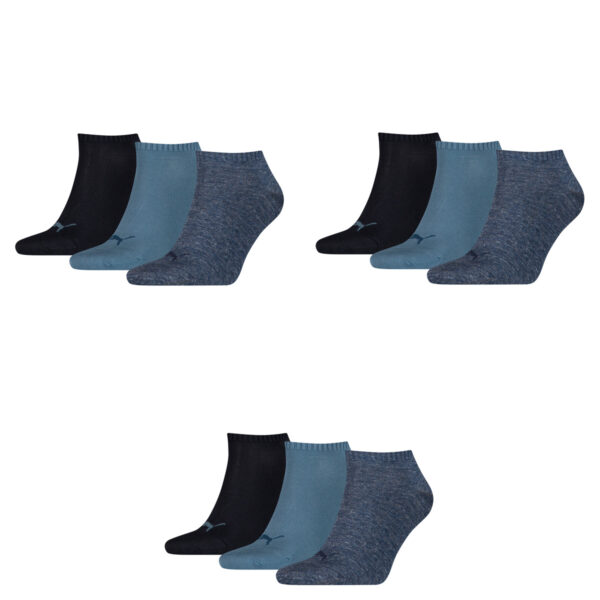 9 Paar Puma Sneaker Invisible Socken Gr. 35 - 49 Unisex für Damen Herren Füßling...