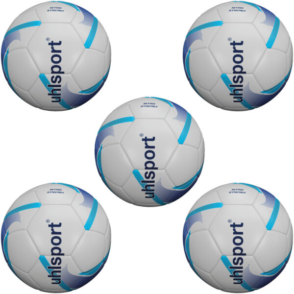 5 Uhlsport NITRO SYNERGY Fussbälle für Kunstrasen und Naturrasen 100166701