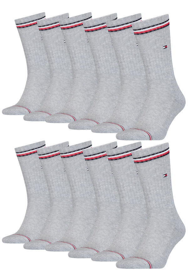 12 Paar TOMMY HILFIGER Herren ICONIC Socken Gr. 39 - 49 Tennis Socken