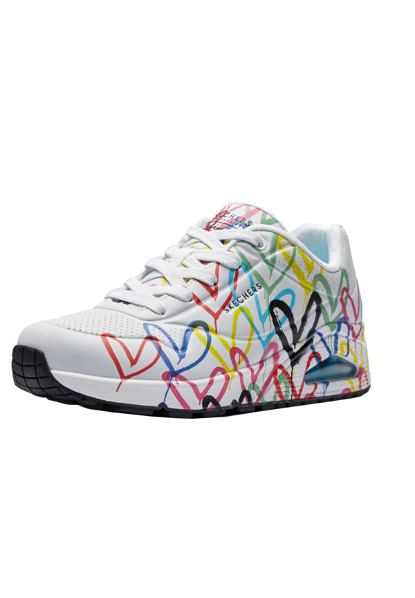 Skechers Street UNO SPREAT THE LOVE Sneakers Women Mädchen JGoldcrown weiss