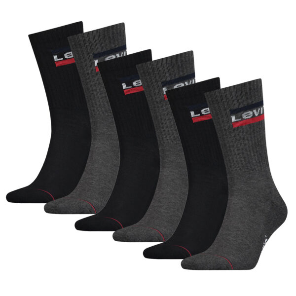 6 Paar Levis 144NDL Regular Cut SPR Unisex Socken Strümpfe 902012001