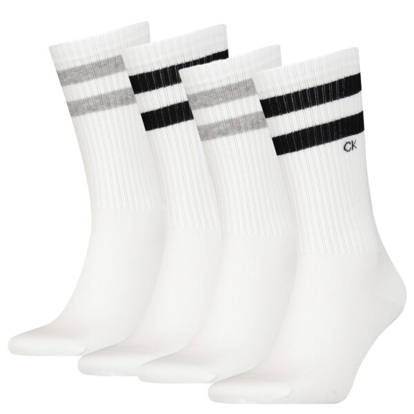 4 Paar Calvin Klein Stripes Herren Sportsocken Tennissocken