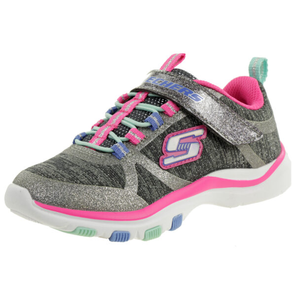 Skechers Girls TRAINER LITE JAZZY JUMPER Sneakers Kinder Schuhe Grau