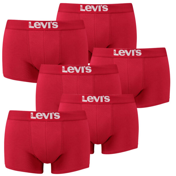 6er Pack Levis Men Solid Basic Trunk Boxershorts Unterhose Pant Unterwäsche