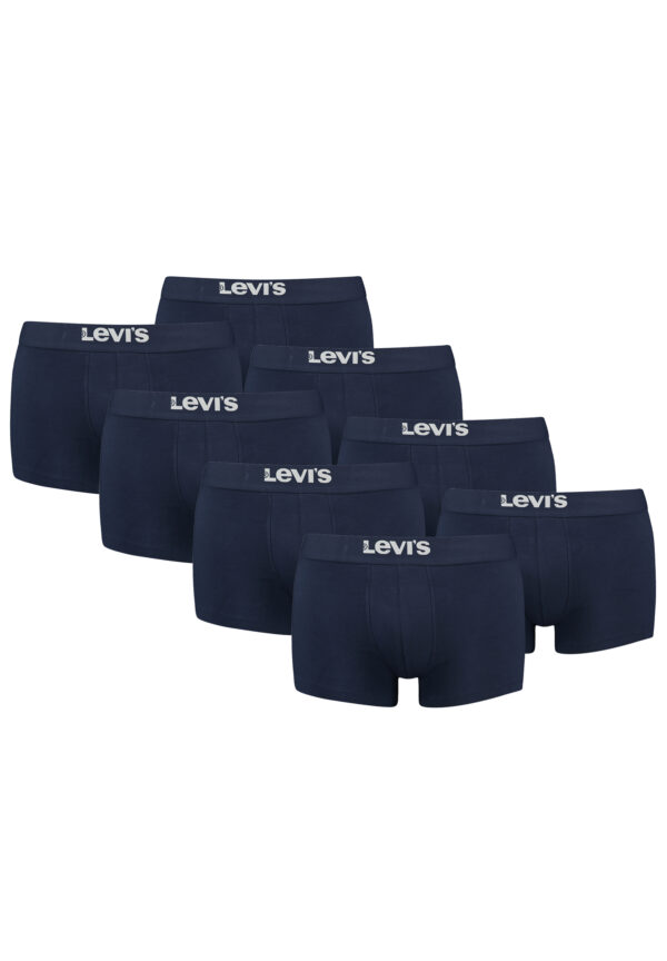 Levi's Solid Basic Herren Boxershorts Unterwäsche aus Bio-Baumwolle im 8er Pack