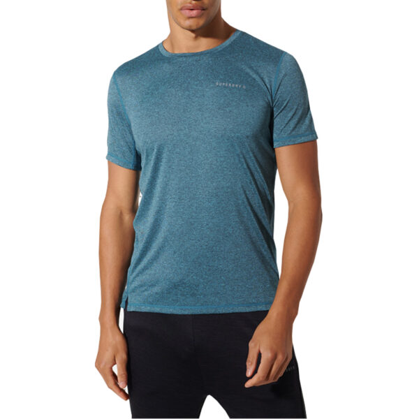 Superdry Herren Training Active Tee T-Shirt Short Sleeve Shirt MS310195A blau