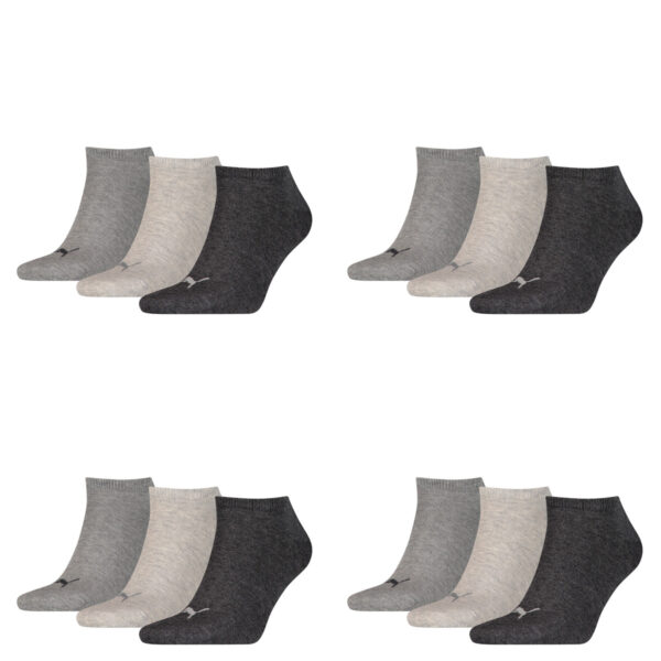 12 Paar Puma Sneaker Invisible Socken Gr. 35 - 49 Unisex für Damen Herren Füßlin...