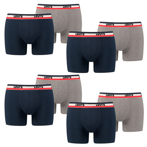 8er Pack Herren Levis SPRTSWR LOGO BOXER BRIEF Boxershorts Unterwäsche Pants