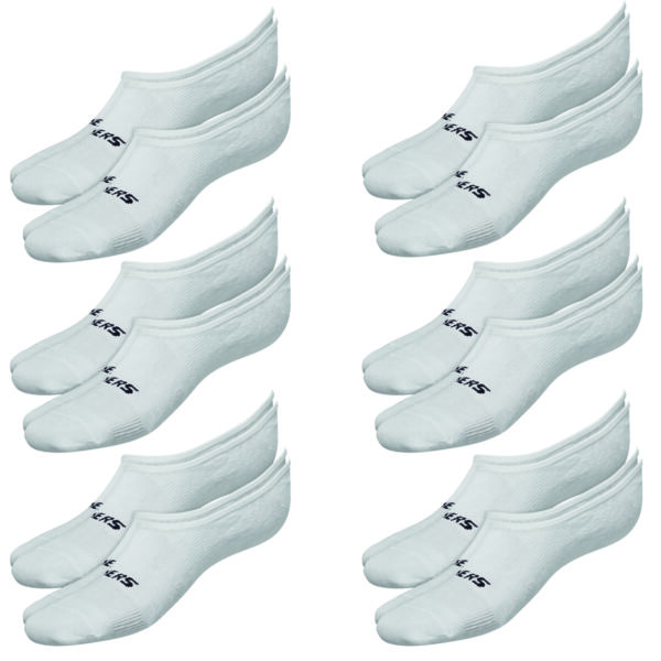 12 Paar Skechers Unisex Footies Mesh Ventilation Socken SK44008