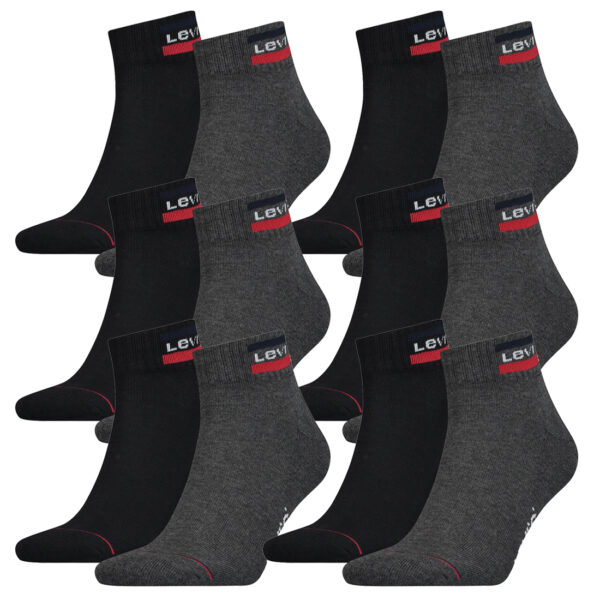 12 Paar Levis 144NDL Mid Cut SPRTWR L Unisex Socken Strümpfe 902011001